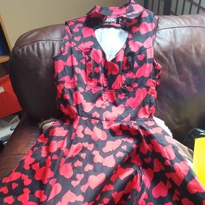 Modcloth Hearts and Roses Dress